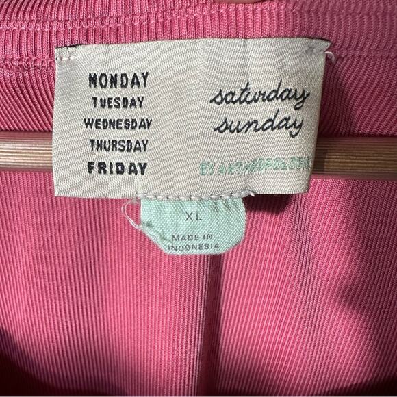 Saturday Sunday Anthropologie Side Tie Pink Dress Size XL - Picture 10 of 11
